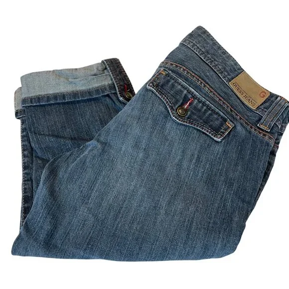 Guess Women's Denim Jean Capri Pants Size 32 - Picture 8 of 9